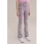 WE Fashion flared broek paars/lichtblauw/roze