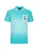 19V69 ITALIA Shirt ‘Emilio Dip’  turquoise / wit