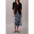 Calvin Klein Printed Satin Midi Skirt Blue