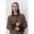 Sofie Schnoor cropped geruite corduroy blazer met wol – bruin