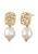 ELLI Oorbellen ‘Vintage Pearl’  goud / transparant / parelwit