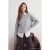 TRENDYOLMİLLA Dames Grijs Dierenprint Lang Regular fit Sweatshirts