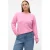 VERO MODA CURVE rechtvallende gebreide trui – roze