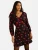 love & roses Jurk  bloedrood / watermeloen rood / zwart