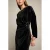 LOLALIZA velours midi jurk – zwart