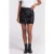 The Kooples Mid-length Fur Skirt With Studs At The Waist Black