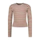 Vingino aansluitende gestreepte longsleeve – ecru