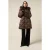 Oltre Midi Quilted Down Jacket With Real Feather Brown