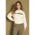 Lofty Manner sweater met print – ecru