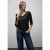 Street One Dames Shirt met hartvormige halslijn in Zwart