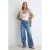 TRENDYOLMİLLA Dames Blauw Effen Wijde pijp Normale taille Jeans