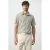 Mango Man regular gestreepte polo groen