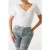 GUESS Kathleen Ss Ribbed T White Peaks