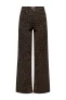 ONLY high waist wide leg jeans panterprint donkerbruin/zwart