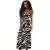Only Maxijurk voor dames met spaghettibandjes van polyester met zebraprint – Nova Gigi (Zwart, Wit)