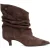 Babouche Jenna enkellaarzen dark brown enkellaars met hak dames