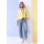 Street One Dames Jeans met taps toelopende pijpen in Blauw