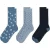 Ted Baker 3pk Mens Non Terry Crew Blue