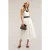 Motivi Dual Fabric Dress With Circle Skirt White