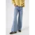 Garcia wide leg jeans light blue denim met glitter