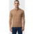 No Excess Pullover Short Sleeve Polo Button Stripes Khaki