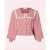 Picnic Puff Collar blouse in rood en wit