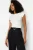 TRENDYOLMİLLA Dames Ecru Effen Mouwloos Getailleerd Blouses