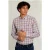 River Woods Custom Fit Plaid Shirt Orange/blue