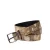 Legend leren riem met slangenprint taupe