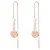 Valero Pearls Oorbellen  rose-goud / transparant / parelwit