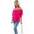 AX Paris Dames/Dames Ruffle Hem Bardot Top (Heet Roze)