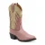 Bootstock Schoolkind leren cowboylaarzen roze/ecru