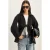 Textuur oversized V-hals cardigan met striksluiting