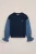 WE Fashion – Meisjes oversized sweater met print – Oversized – Donkerblauw – Katoen –