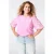 MS Mode gebloemde jacquard top Plus Size – roze