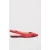 Moschino Lycra Slingback Ballet Flats Red