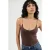 Slim Fit geribbelde V-hals blouse