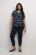 Blouse met korte mouwen Loose fit Midnight/Pink Flower floral