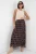 Hoge Taille Geometrische Print Maxi Rok