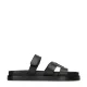 PS Poelman leren slippers zwart