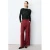 Grace & Mila straight leg broek – donkerrood