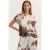 Bugatti Damen Blouse met korte mouwen en grafische print van viscose