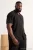 TRENDYOL MAN Heren Zwart Effen Kort Oversized Grote maten Overhemden