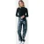 Colourful Rebel Russy Snake Vegan Leather High Waist Pants Atlantic Green