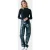 Colourful Rebel Russy Snake Vegan Leather High Waist Pants Atlantic Green