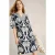 White Stuff Ash Linen Dress Navy Print
