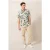 White Stuff Leaf Printed Slim Fit Shirt Khaki Green