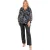 Lovedrobe Dames-top met bloemenpatroon, ballonmouwen en overslag (Zwart)