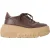 Casadei Nexus platform sneakers in bruin leer