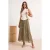 TRENDYOLMİLLA Dames Kaki Paisley Maxi Skater Rokken